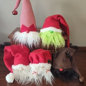 Festive Santa and Reindeer Gnome Set